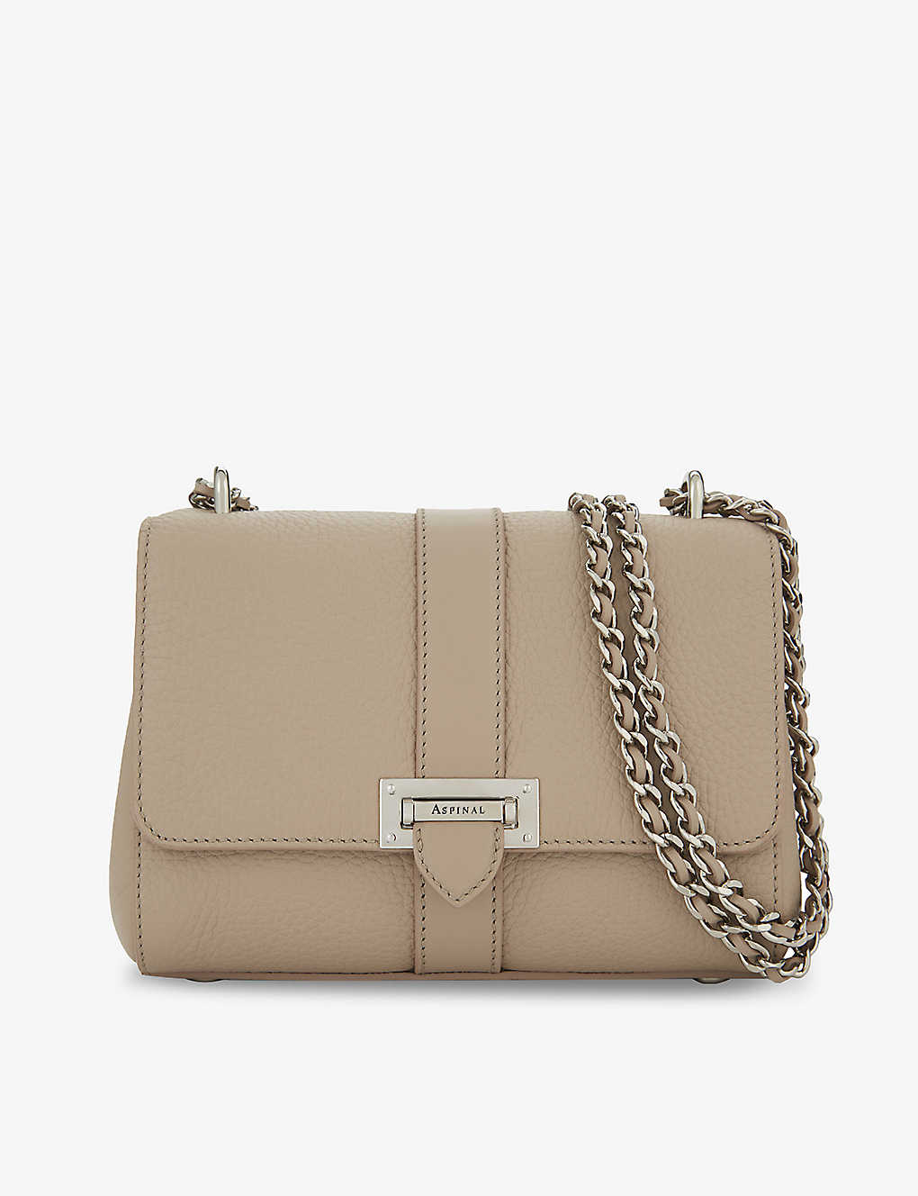 ASPINAL OF LONDON ASPINAL OF LONDON BROWN LOTTIE SMALL GRAINED-LEATHER SHOULDER BAG,62583749