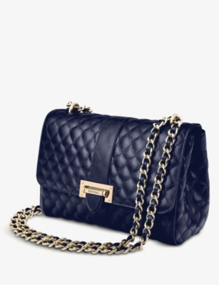 ASPINAL OF LONDON: Lottie large quilted leather shoulder bag