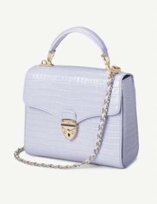Aspinal Of London Mayfair Midi Crocodile-embossed Leather Bag