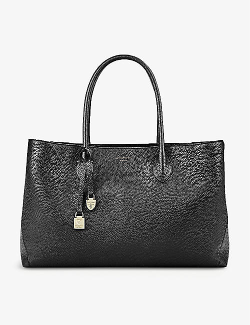 ASPINAL OF LONDON: London large leather tote bag