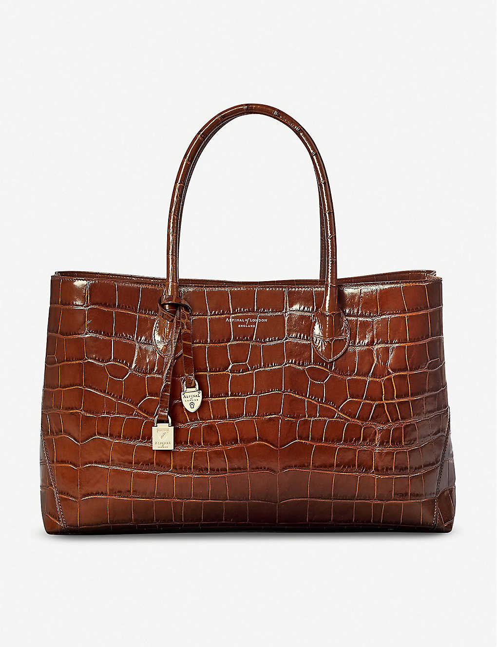 Aspinal Of London London Large Croc-embossed Leather Tote Bag