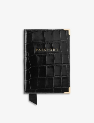 TOTEME Black Embossed Passport Holder