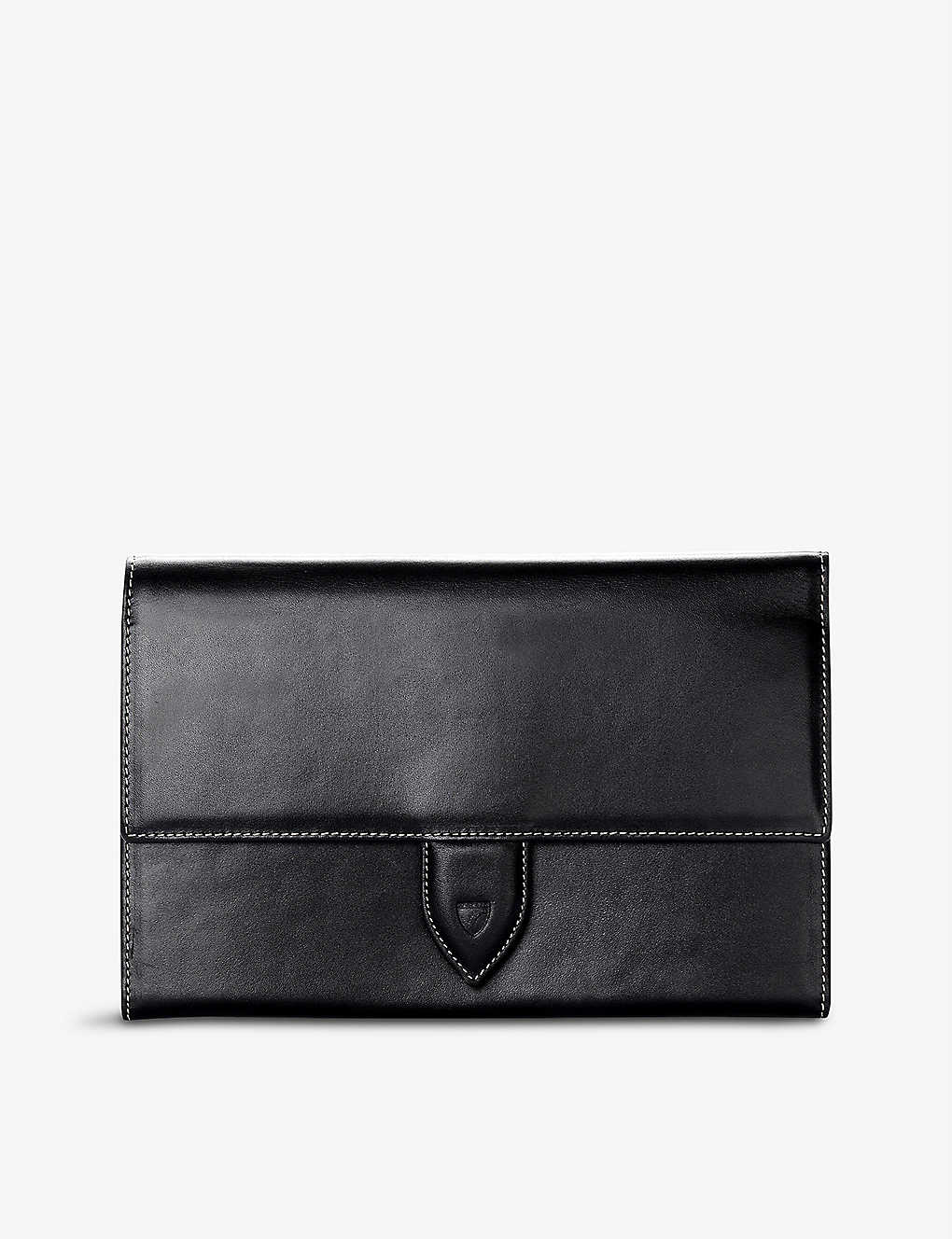 Aspinal Of London Deluxe Leather Travel Wallet In Black