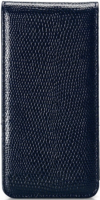 ASPINAL OF LONDON   Lizard embossed leather iPhone 5 flip case