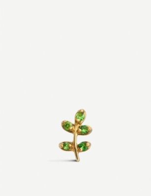Loquet OLIVE BRANCH 18CT YELLOW-GOLD AND TSAVORITE CHARM