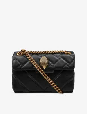 Kurt Geiger Kensington Mini Leather Cross-body Bag In Black/comb