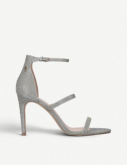 KURT GEIGER LONDON: Park Lane metallic heeled sandals