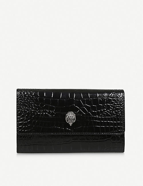 KURT GEIGER LONDON: Kensington leather wallet-on-chain