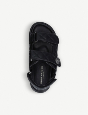 KURT GEIGER LONDON: Orson quilted leather sandals