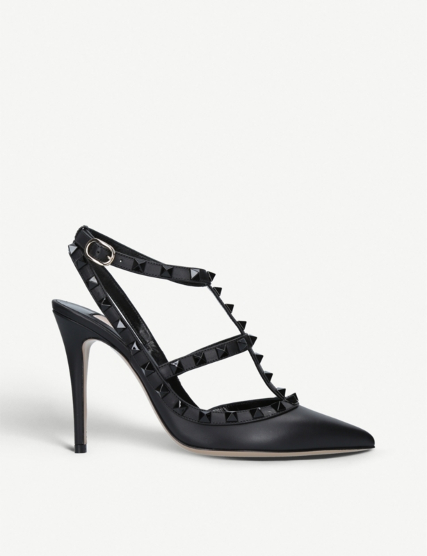 So Noir 100 studded leather courts