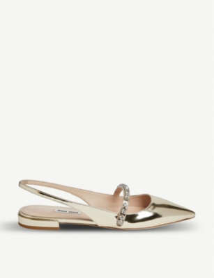 miu miu crystal slingback