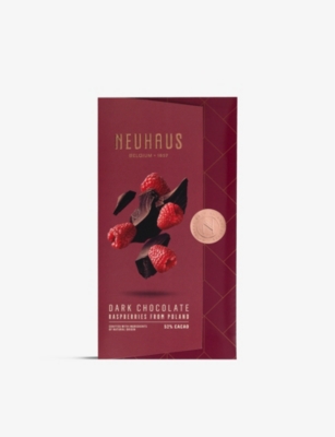 NEUHAUS: Dark chocolate and raspberry bar 52% 100g