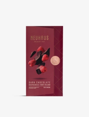 Dark chocolate and raspberry bar 52% 100g