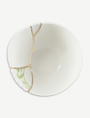 SELETTI: Kintsugi N3 porcelain and 24ct gold bowl 15.2cm