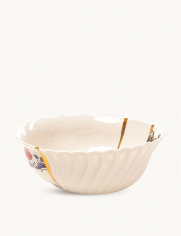 Kintsugi N2 porcelain and 24ct gold bowl 15.2cm