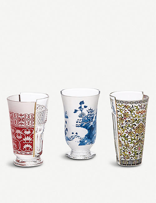 SELETTI: Clarice Hybrid cocktail glasses set of three