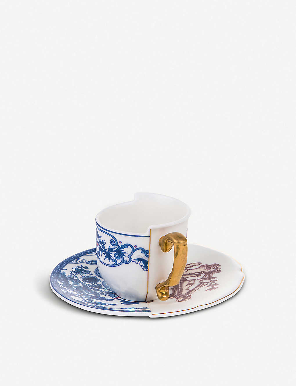 Seletti Eufemia Hybrid Porcelain Coffee Cup And Saucer