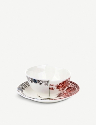 SELETTI: Zora Hybrid porcelain teacup and saucer