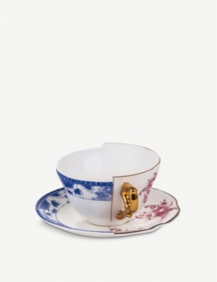 SELETTI: Zenobia Hybrid porcelain teacup and saucer