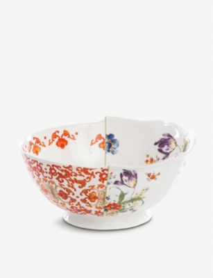 SELETTI: Hybrid Ersilia bone china porcelain salad bowl 27cm