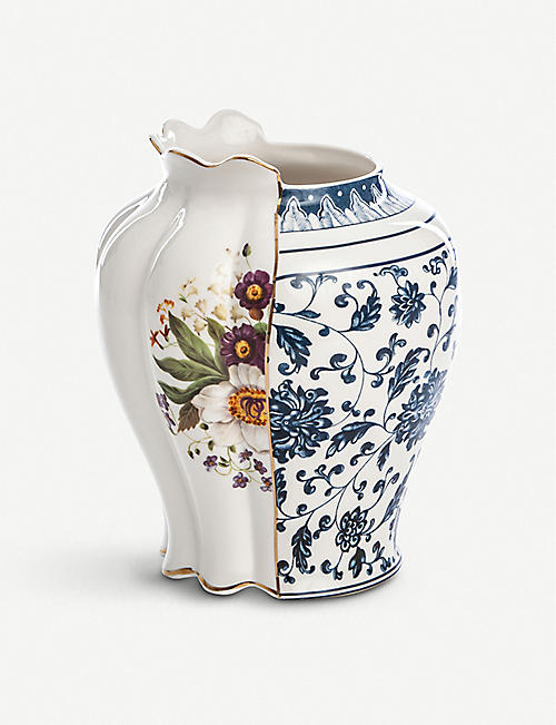 SELETTI: Hybrid Melania 骨瓷陶瓷花瓶 23 厘米