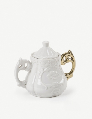 Seletti I-wares Gold Bone China Porcelain Sugar Bowl 23cm