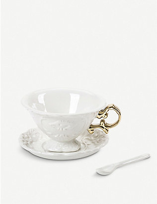 SELETTI: I-Wares Gold porcelain tea set