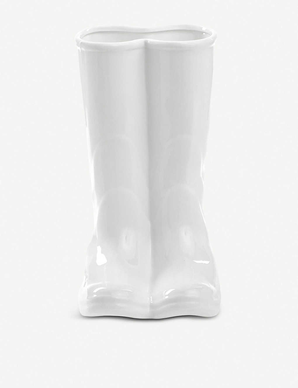selfridges.com | SELETTI Porcelain rain boots umbrella stand 36cm