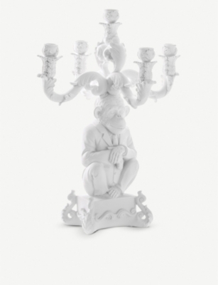 SELETTI: Chimp polyresin candle holder 48cm