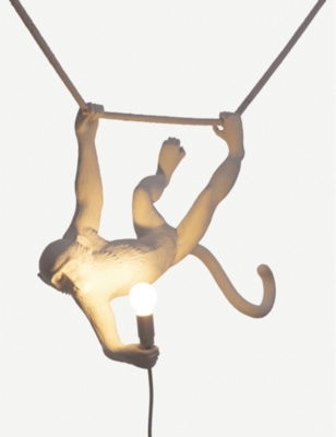 SELETTI: Monkey Swing resin ceiling lamp