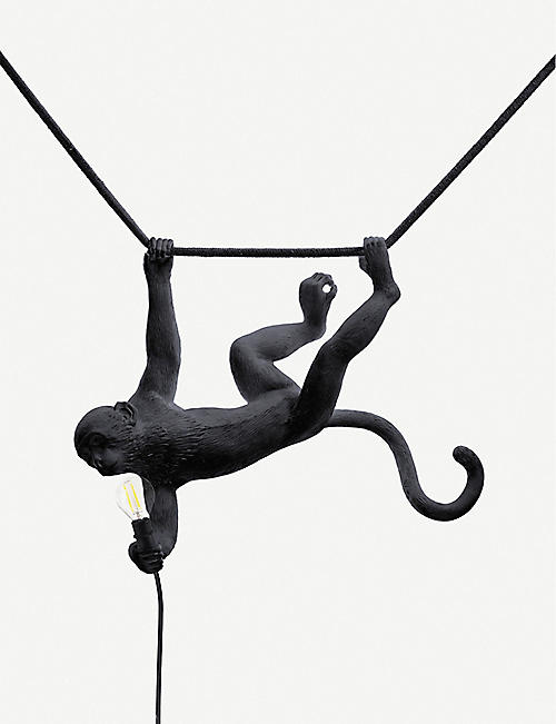 SELETTI: Monkey Swing resin ceiling lamp 44cm