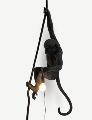 SELETTI: Hanging monkey resin outdoor lamp 80cm