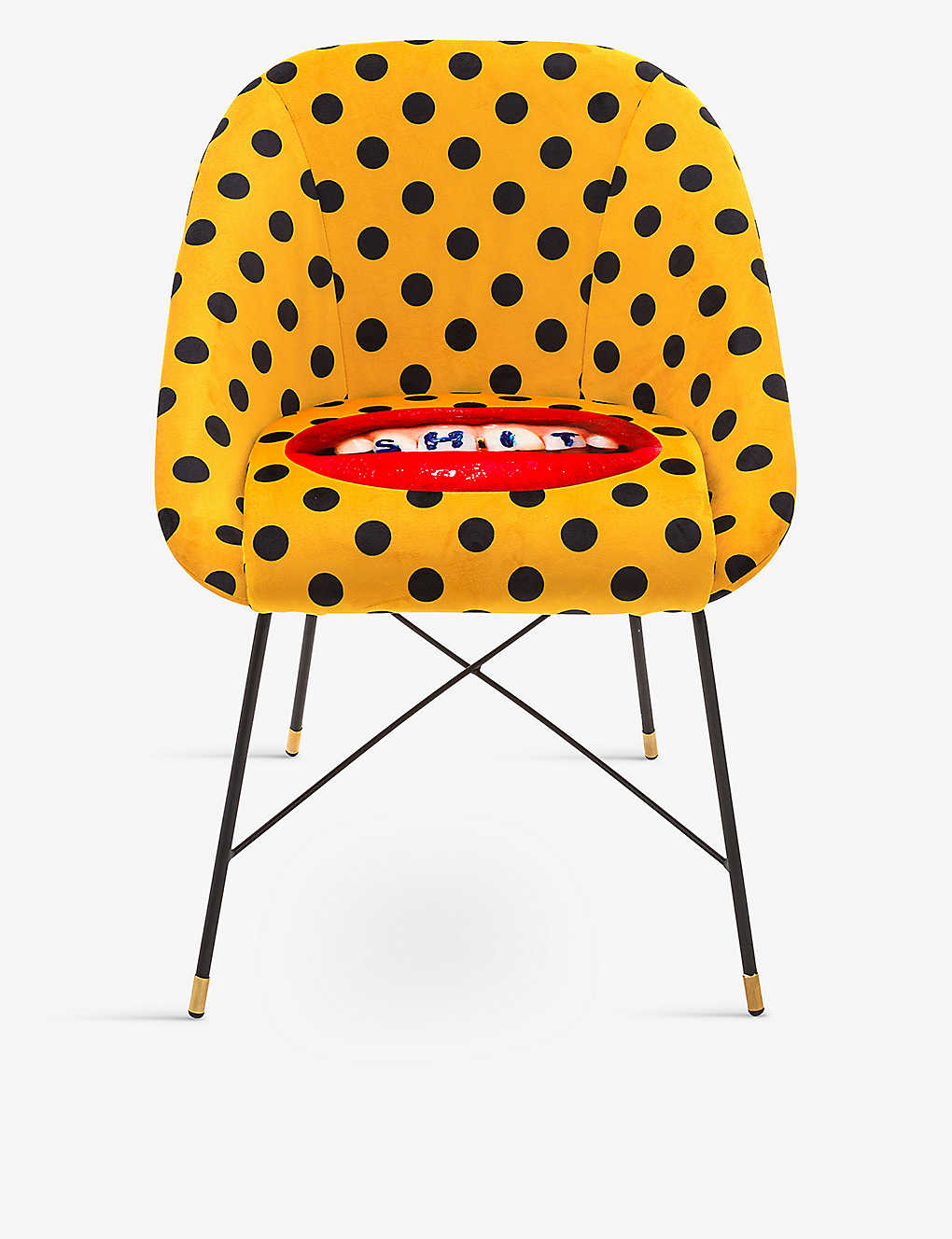 Seletti Wears Toiletpaper Sh*t-print Velvet Chair 50cm X 60cm