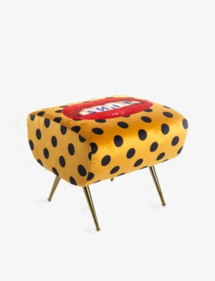 Seletti Wears Toiletpaper Sh*t-print Woven Stool 42cm