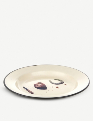 SELETTI: Seletti Wears Toiletpaper I Love U enamel plate 26cm