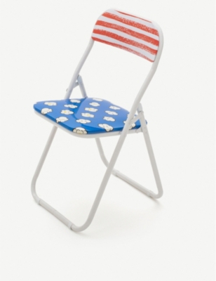 Seletti Blow Metal And Pvc Folding Chair 46cm