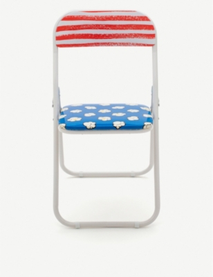 SELETTI: Blow metal and PVC folding chair 46cm