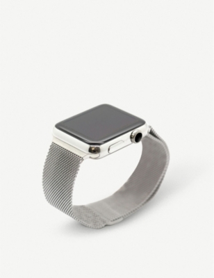 MINTAPPLE: Apple Watch Silver milanese loop strap 42mm/44mm