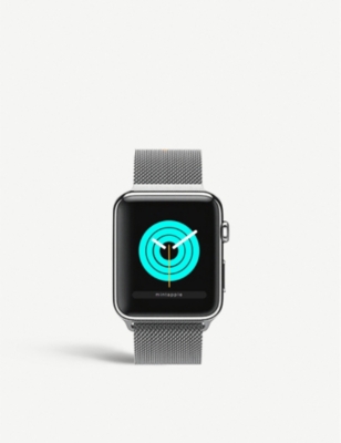 MINTAPPLE: Apple Watch Silver milanese loop strap 42mm/44mm