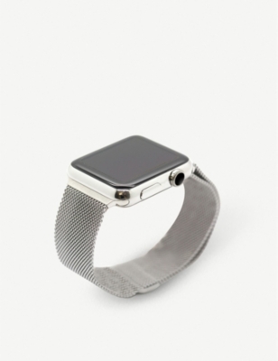 MINTAPPLE: Apple Watch Silver milanese loop strap 38mm/40mm/41mm