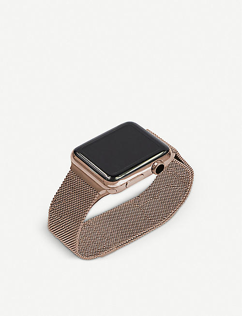 MINTAPPLE: Apple Watch Gold Aluminium milanese loop strap 38mm/40mm