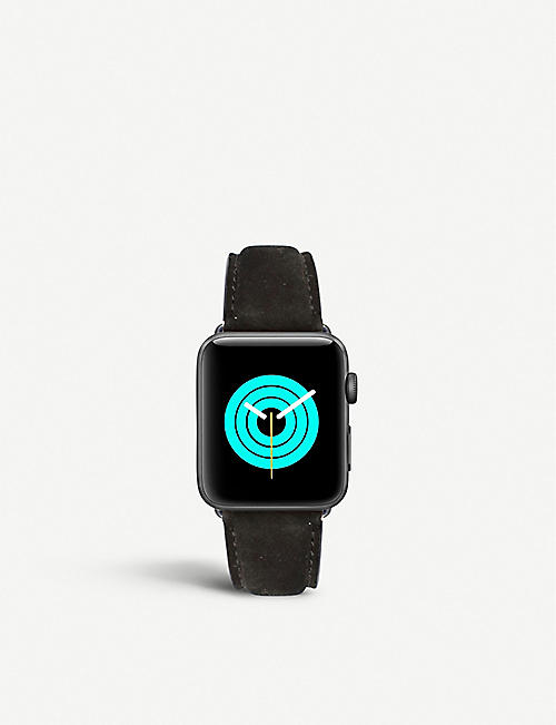 MINTAPPLE: Apple Watch matte-coated stainless-steel and suede strap