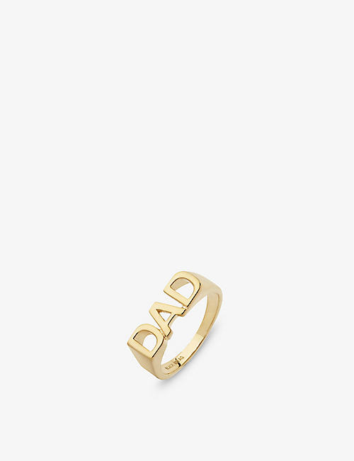 MARIA BLACK: Dad 22ct yellow gold-plated sterling-silver ring