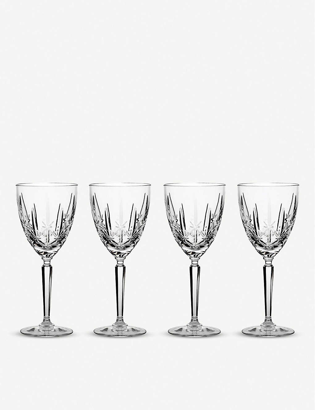 NEW Waterford Glass Set Wine Goblets Marquis Sparkle Set of 4 Crystal 156156 