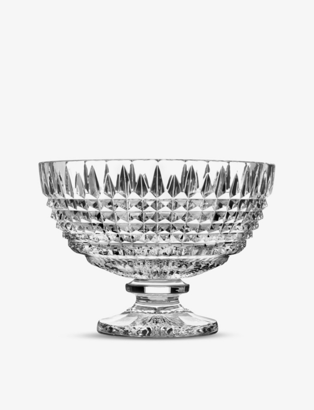 Lismore Diamond stemmed crystal bowl