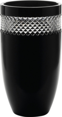 John Rocha Waterford Black Cut Crystal Vase Selfridges Com