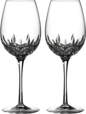 WATERFORD Lismore Essence pair of crystal red wine glasses