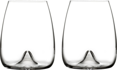 WATERFORD: Elegance stemless wine glasses set of two