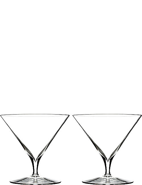 WATERFORD: Elegance Martini stemmed crystal cocktail glasses set of two