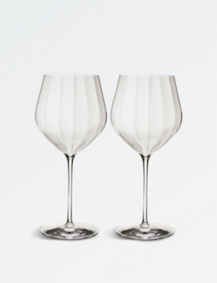 Waterford Elegance Optic Cabernet Sauvignon Crystal Wine Glasses Set Of Two